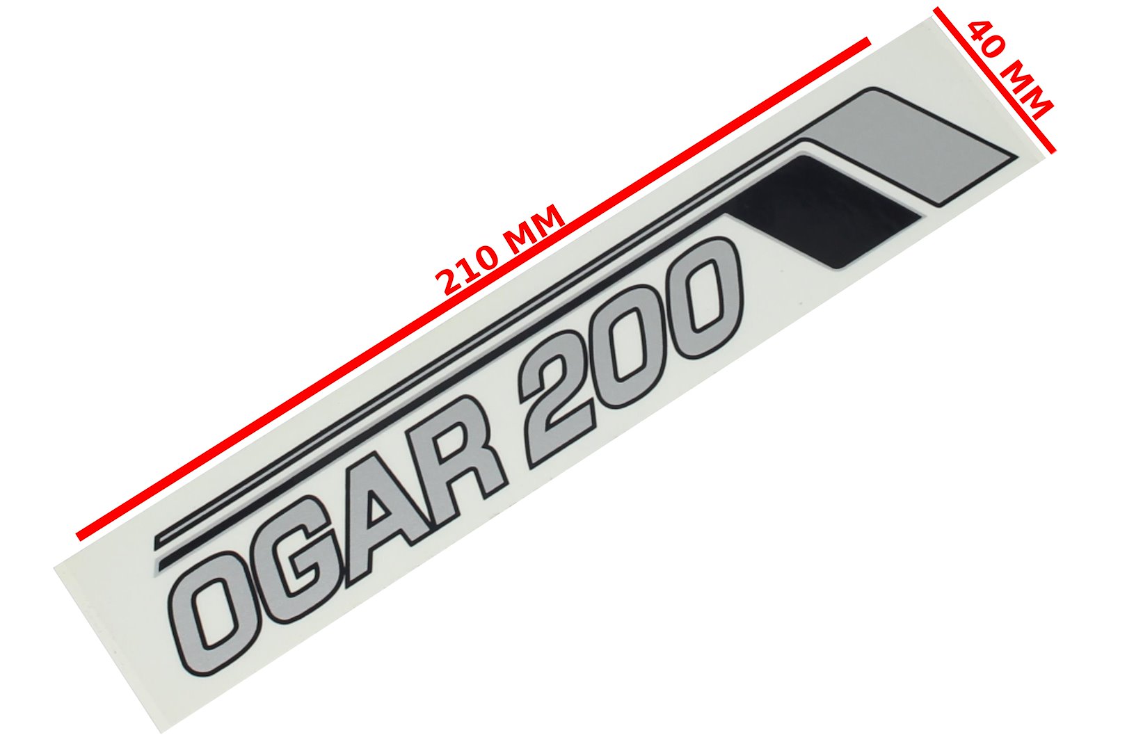 NAKLEJKA ROMET OGAR 200 SREBRNA LEWA