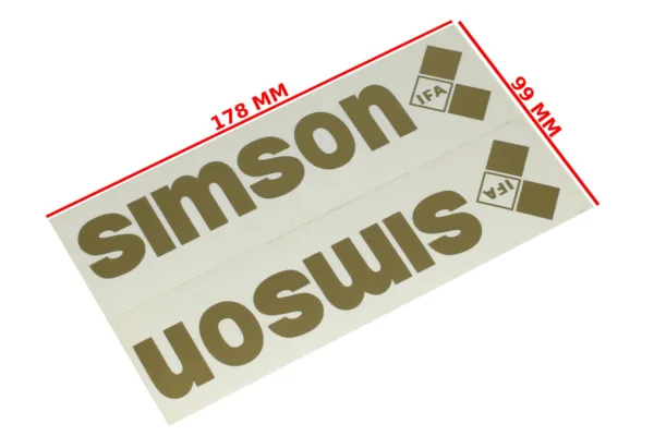 NAKLEJKA SIMSON ZŁOTA L/P KPL.