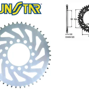 ZĘBATKA TYŁ SUNSTAR STALOWA SUNR1-3356-46