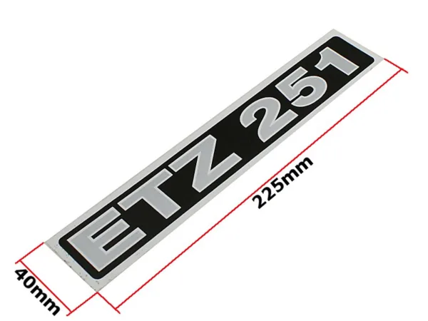 NAKLEJKA MZ ETZ 251 SREBRNA