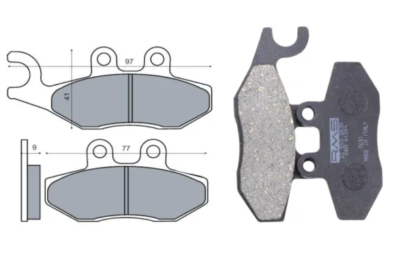 KLOCKI HAMULCOWE PIAGGIO BEVERLY 125-200 Z HOMOLOGACJĄ RMS