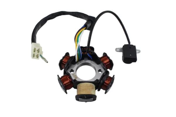 APARAT ZAPŁONOWY STATOR ATV 110/125 6 CEWEK JT SILNIK POZIOMY Z OZNACZENIEM 139FMB, 147FMD, 152FMH, 154FMI WYSTĘPUJĄCY W ATV CHIŃSKIE QUADY, MOTOROWERY STREET, CROSS, CZOPER