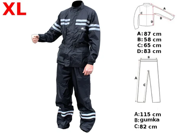KURTKA + SPODNIE PRZECIWDESZCZOWE XL