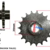 ZĘBATKA PRZÓD 428-19z ATV 150 DIABLO Z TULEJĄ MAŁY WAŁEK HB