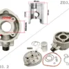 CYLINDER APRILIA YAMAHA50CC AM6 Z GŁOW KPL NIKASYL