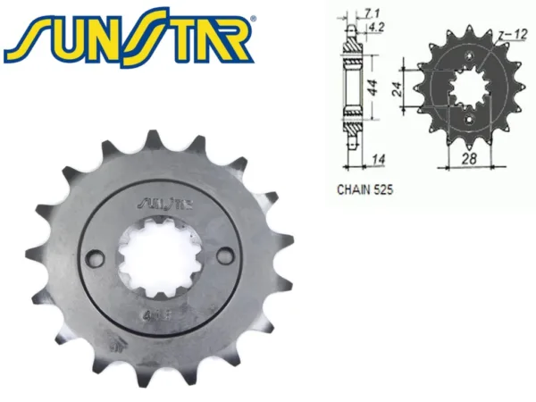 ZĘBATKA PRZÓD SUNSTAR SUNF418-17
