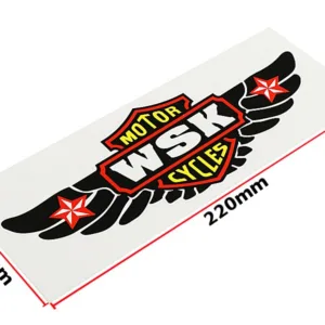 NAKLEJKA WSK MOTOR CYCLES CZARNA KAT-E