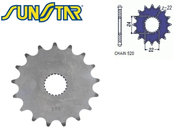 ZĘBATKA PRZÓD SUNSTAR SUNF375-17