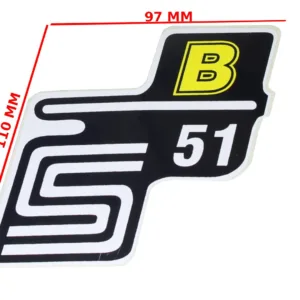 NAKLEJKA SIMSON S51 B ŻÓŁTA