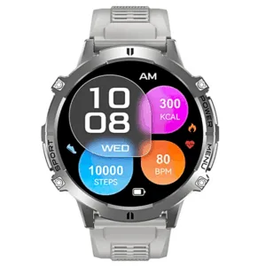 Smartwatch Rubicon RNCF40 srebrny/szary silikon