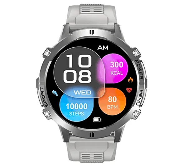Smartwatch Rubicon RNCF40 srebrny/szary silikon